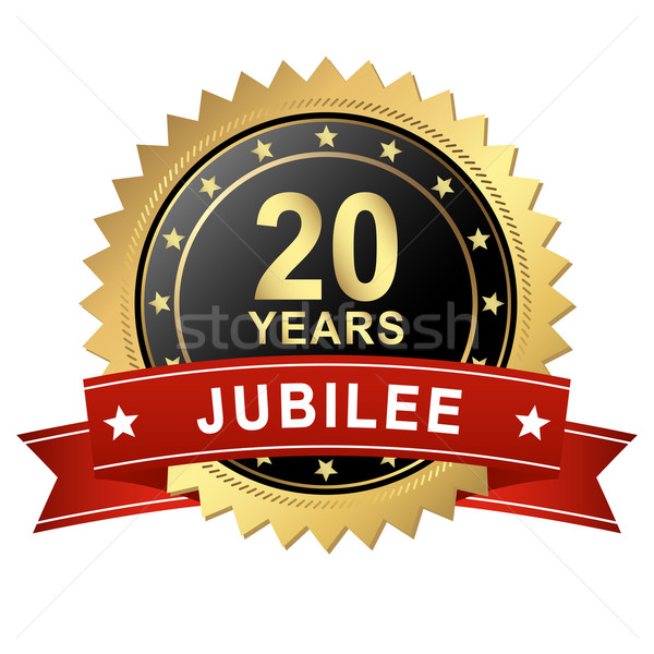 Jubilee Button with Banner - 20 YEARS Stock photo © opicobello