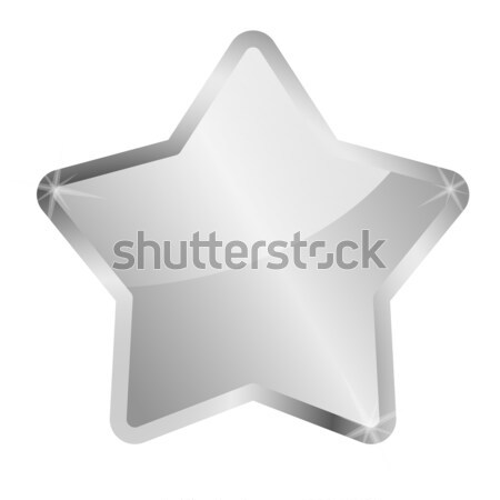 glossy silver star Stock photo © opicobello
