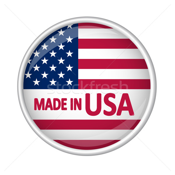 Button - MADE IN USA Stock photo © opicobello