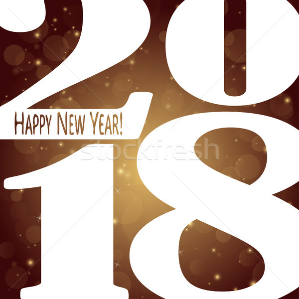 Happy New Year 2018 background Stock photo © opicobello