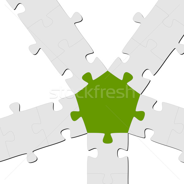 Puzzle Connection / Teamwork symbolism Stock photo © opicobello