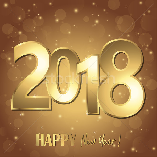happy new year 2018 greetings background Stock photo © opicobello