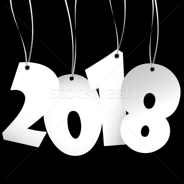 hang tags with year 2018 Stock photo © opicobello
