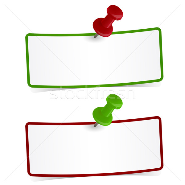 Klein papieren pin kantoor frame groene Stockfoto © opicobello