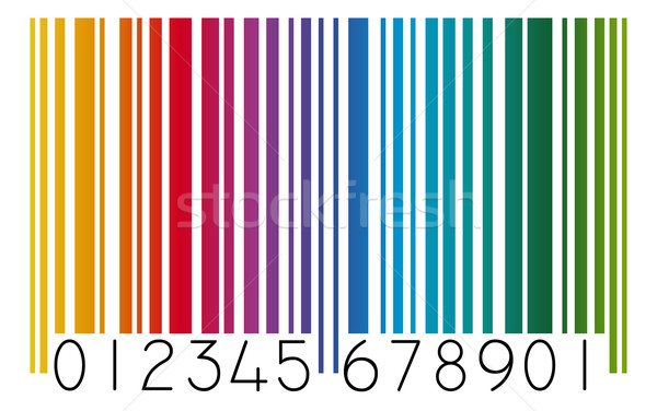 Barcode colorato shopping digitale Europa economia Foto d'archivio © opicobello