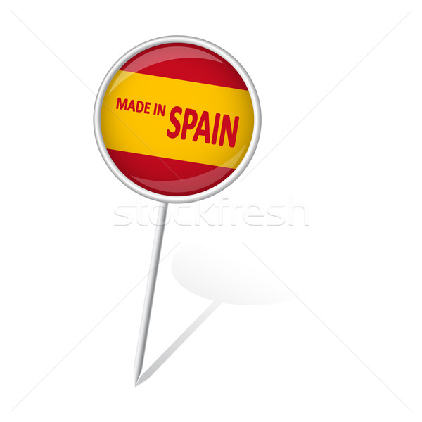 Pin round - MADE IN SPAIN Stock photo © opicobello