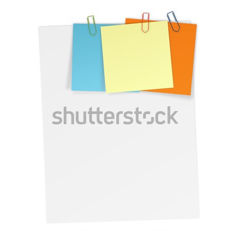 Sheets of paper with attached Notes Stock photo © opicobello