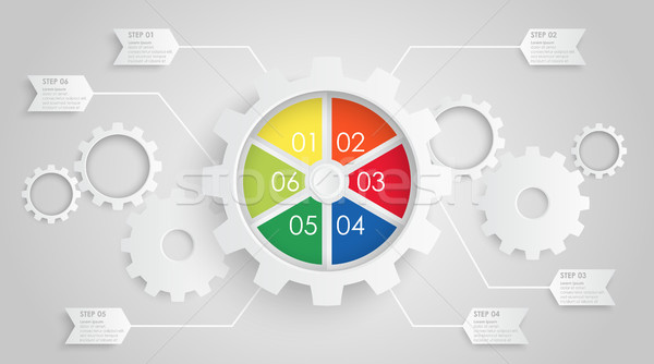 gear wheels info graphic Stock photo © opicobello