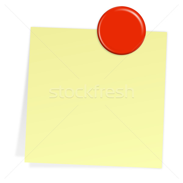 notepaper with magnet Stock photo © opicobello