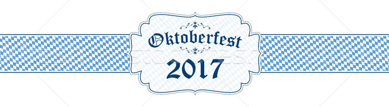 Stock fotó: Oktoberfest · szalag · szöveg · kék · fehér · buli