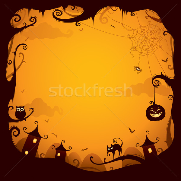 Halloween Grenze Design breite Illustration Stock foto © ori-artiste