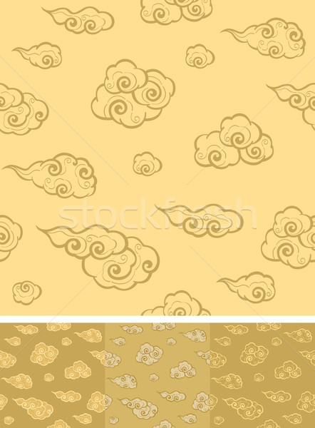 Orientalisch Wolke Muster Element Fliese Stock foto © ori-artiste