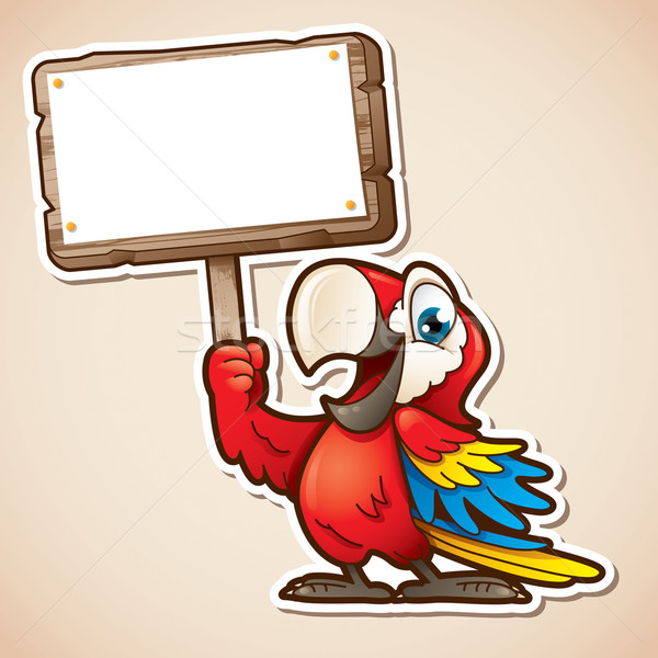 Macaw holding sign Stock photo © ori-artiste