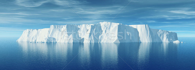表示 氷山 美しい 透明な 海 3dのレンダリング ストックフォト © orla