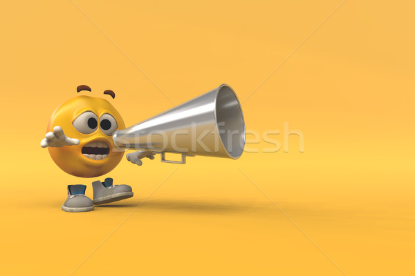 Emoticon megaphone Stock photo © orla
