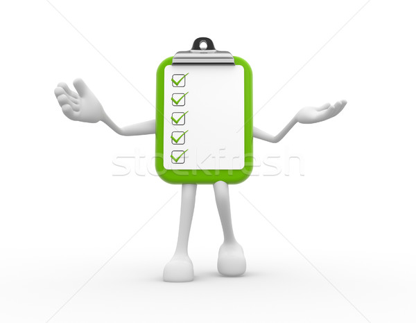 3d clipboard and checlist Stock photo © orla