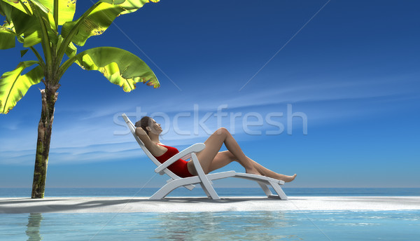 Young woman relaxing Stock photo © orla