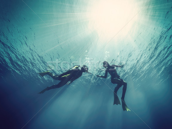 Scuba divers  Stock photo © orla