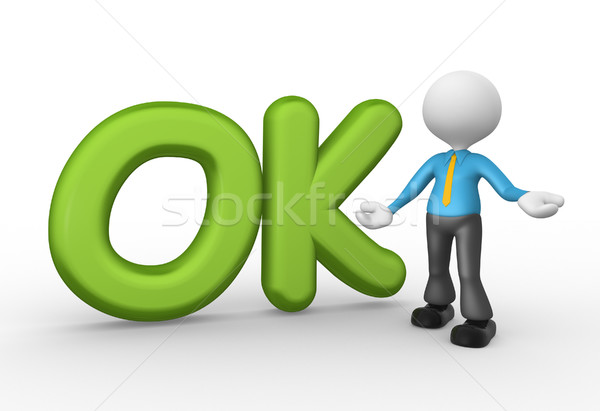 Gens 3d homme personne mot affaires [[stock_photo]] © orla