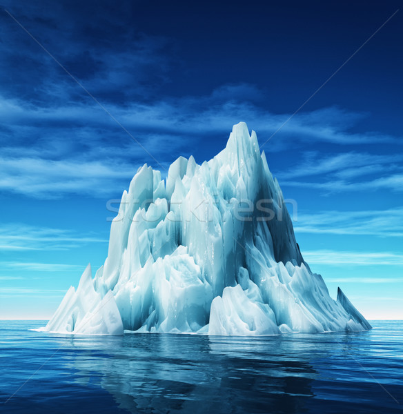 Stock fotó: Vízalatti · kilátás · jéghegy · gyönyörű · átlátszó · tenger