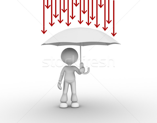 [[stock_photo]]: Parapluie · gens · 3d · homme · personne · protection