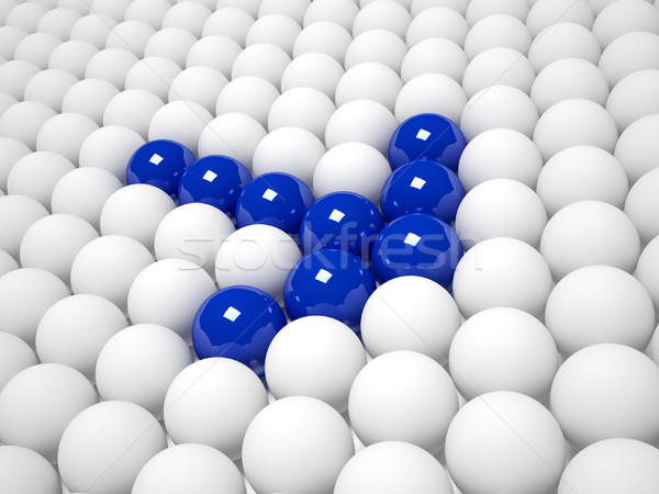 Seta azul esfera 3d render ilustração rede Foto stock © orla