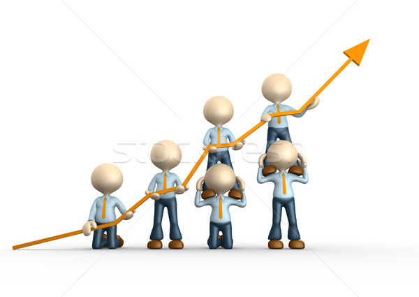 Finanziellen Grafik 3D-Menschen Mann Person Business Stock foto © orla