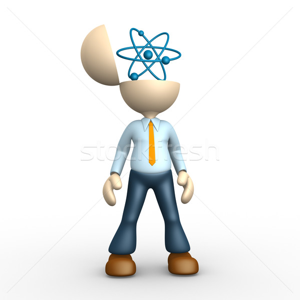 Structure atome gens 3d homme personne affaires [[stock_photo]] © orla