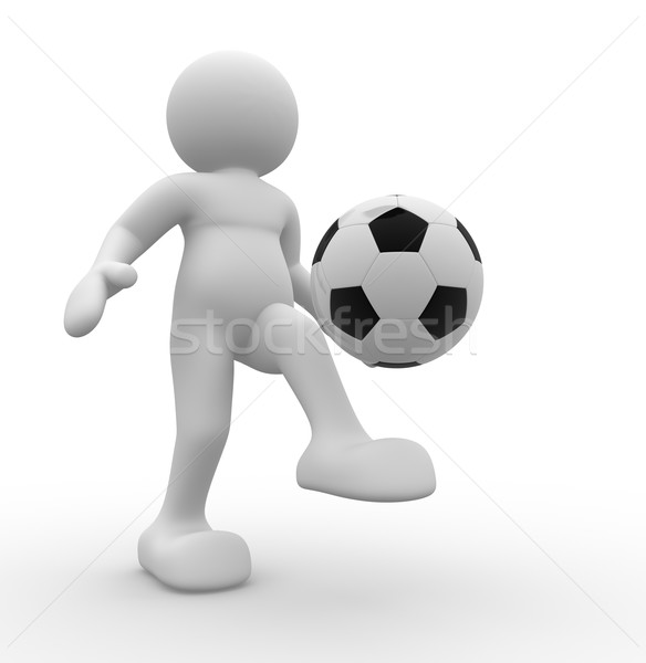 Futbol 3D oyuncu karakter 3d render örnek Stok fotoğraf © orla