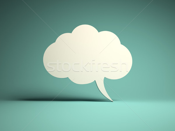 Cloud bubble icon for message Stock photo © orla