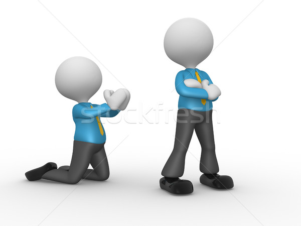 Empresario 3d personas hombres persona enojado reconciliación Foto stock © orla