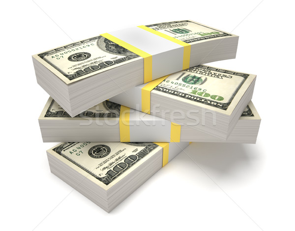 Dollars rendu 3d illustration affaires succès trésorerie [[stock_photo]] © orla