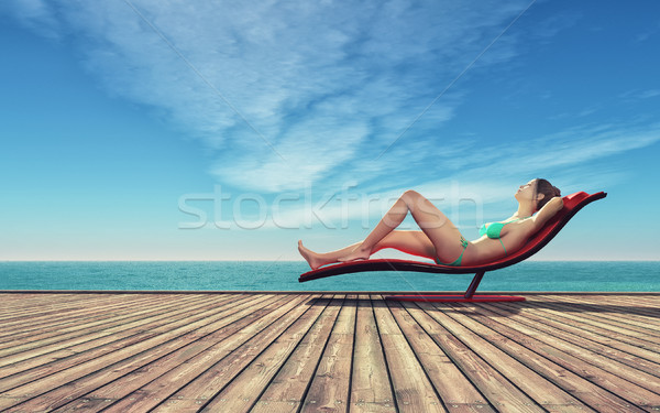 Young woman relaxing Stock photo © orla