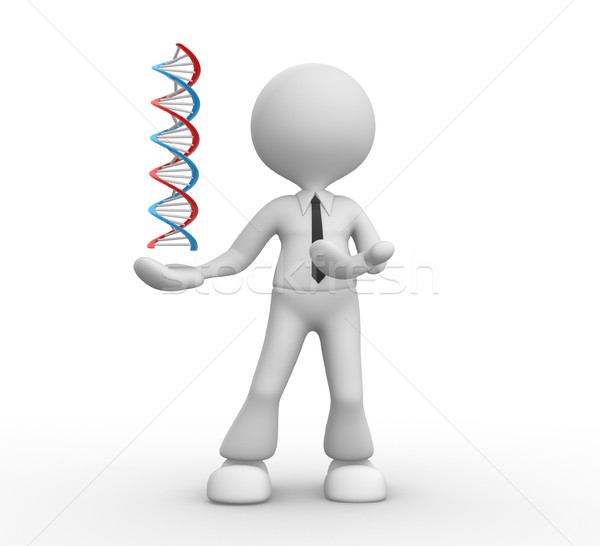 Foto stock: ADN · 3d · personas · estructura · empresario · presentación · idea