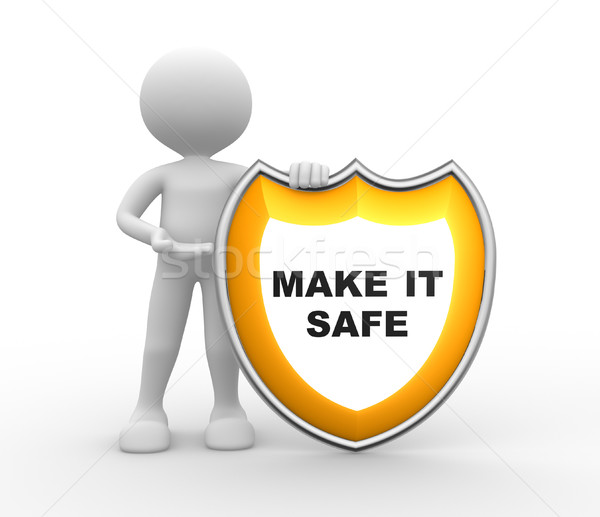 Shield. Make it safe  Stock photo © orla