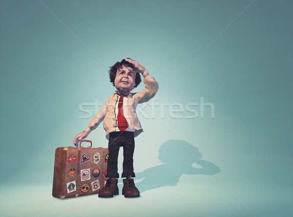 Man with a suitcase  Stock photo © orla