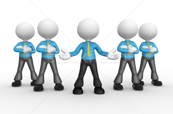 Affaires gens 3d hommes personne ensemble Bienvenue [[stock_photo]] © orla