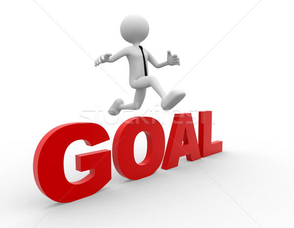 3d men fallow his goal - 3d render Stock photo © orla