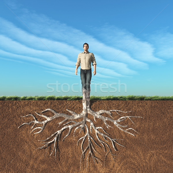 Image of a man that has taken root Stock photo © orla