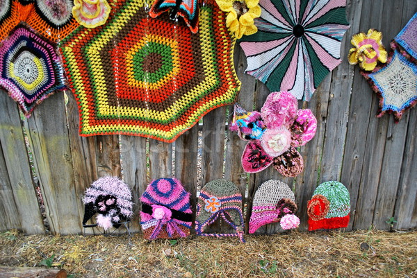 Crochê padrões cores têxtil Foto stock © oscarcwilliams