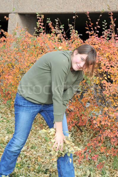 Femminile natura autunno stile di vita tempo libero Foto d'archivio © oscarcwilliams