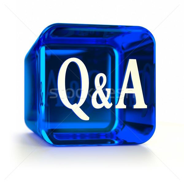 Blue Questions and Answers Icon Stock photo © OutStyle