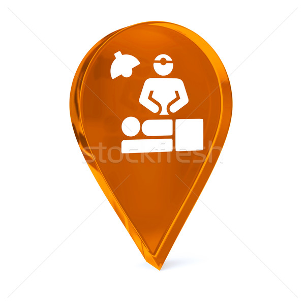 Chirurgisch procedure glas gps fiche icon Stockfoto © OutStyle