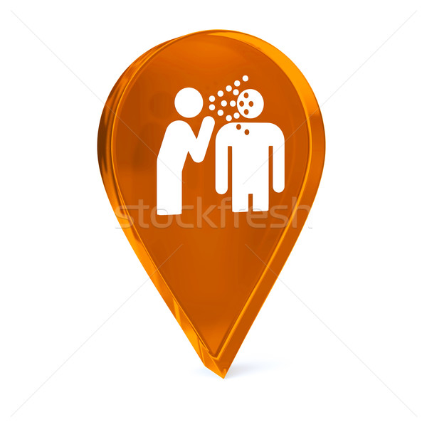 Enfermedad vidrio GPS marcador icono Foto stock © OutStyle