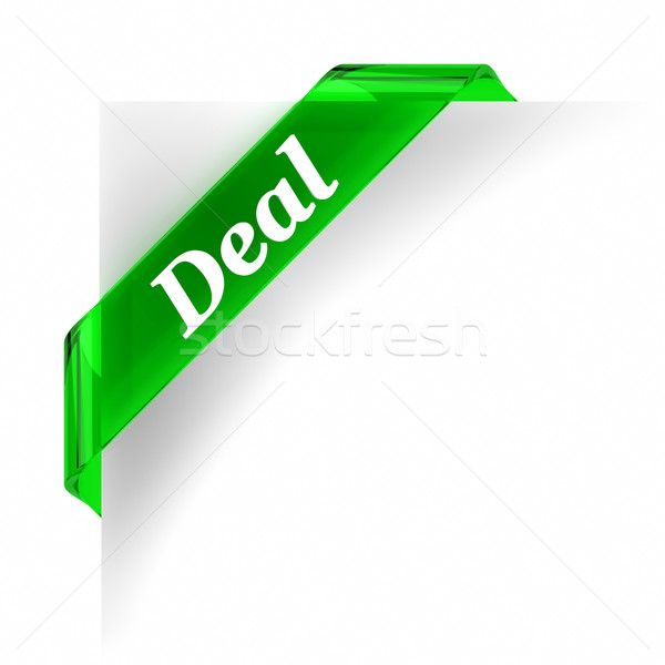 Deal Green Banner Stock photo © OutStyle