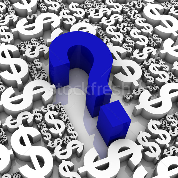 Sukces strategii znak zapytania Dolar waluta symbolika Zdjęcia stock © OutStyle