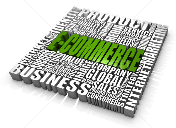 Ecommerce groep woorden business groene Stockfoto © OutStyle