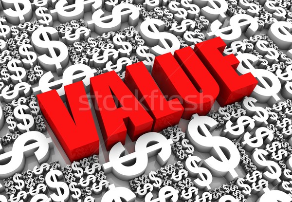 Wert 3D-Text Dollar Währung Symbole Business Stock foto © OutStyle
