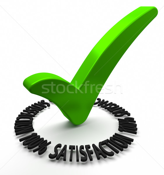 Honderd procent tevredenheid groene controleren Stockfoto © OutStyle