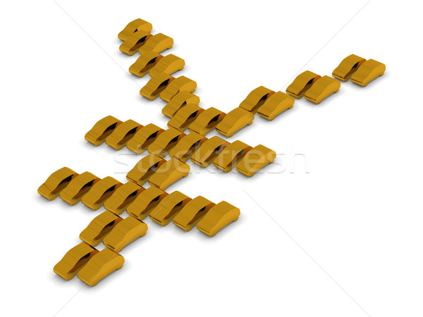 Złoty samochody jen symbol waluta ceny Zdjęcia stock © OutStyle